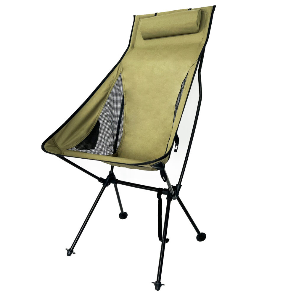 Outdoor Folding Chair with Cup Holder and Pillow - Image 4
