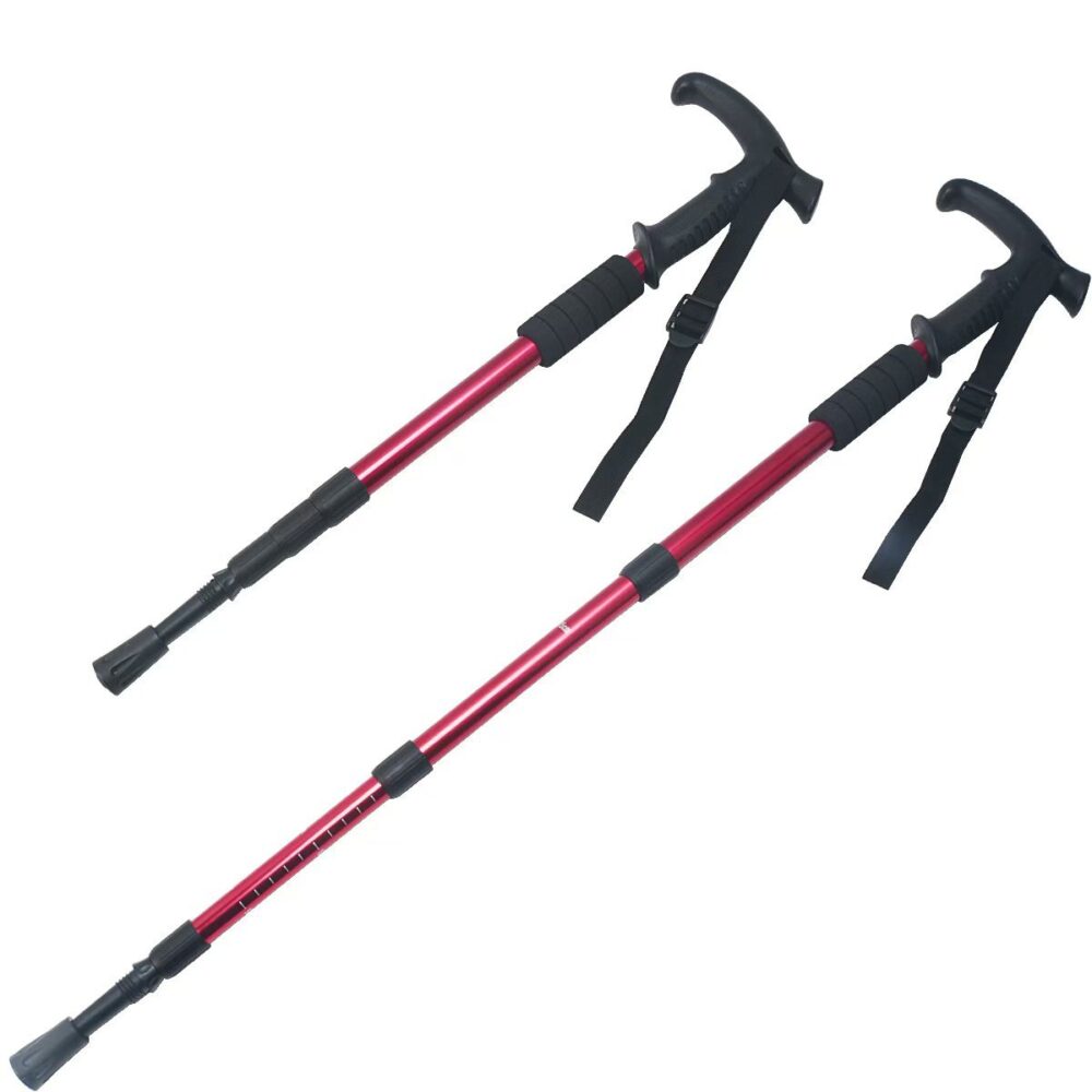 Three-Section Straight Handle Telescoping Travel Walking Stick - Image 4