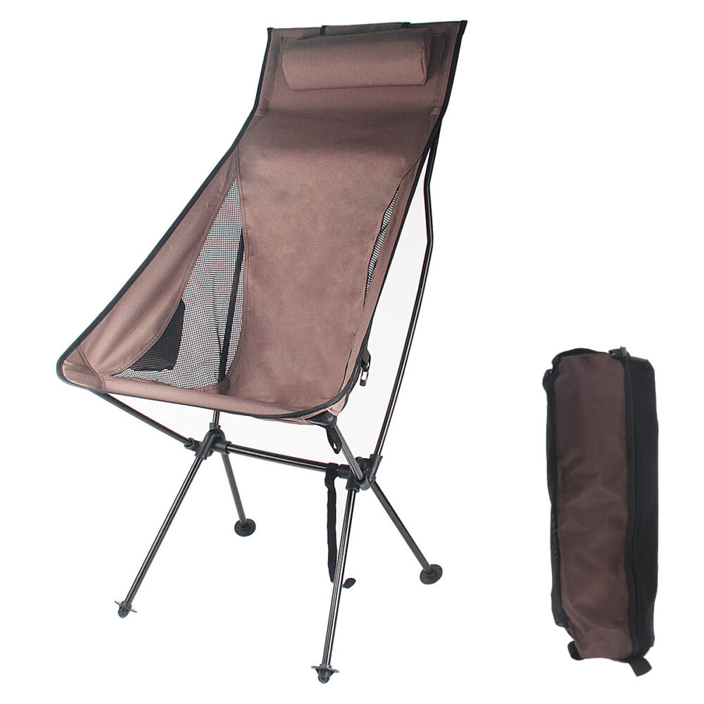 Outdoor Folding Chair with Cup Holder and Pillow - Image 2