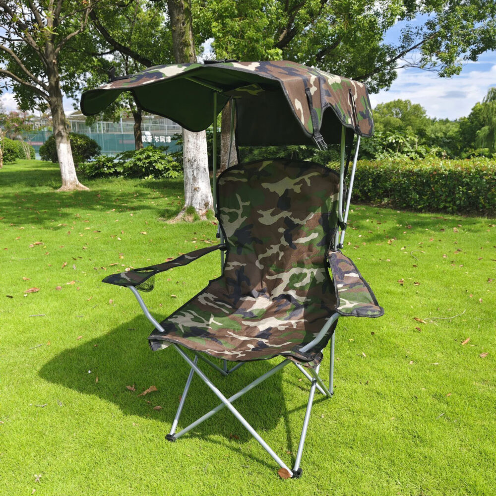 Portable Folding Beach Chair with Canopy - Image 2
